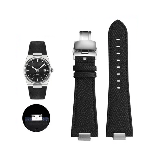 Premium Leather Quick Release Strap For Tissot PRX (40mm) - Black