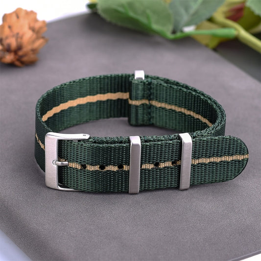 Premium Smooth Universal Nylon Strap - Green Khaki / 20mm / 22mm