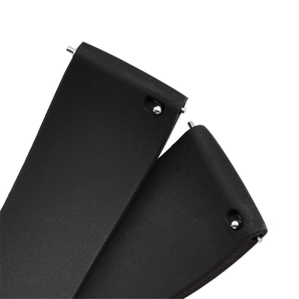 Silicone Butterfly Clasp Quick Release Universal Watch Strap - White / 18mm / 20mm / 22mm