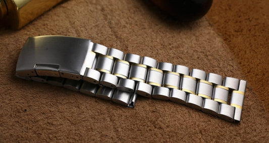 3 Link Stainless Steel Universal Bracelet - Silver Gold / 18mm / 20mm / 22mm