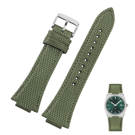 Canvas Strap For Tissot PRX (40mm) - Green