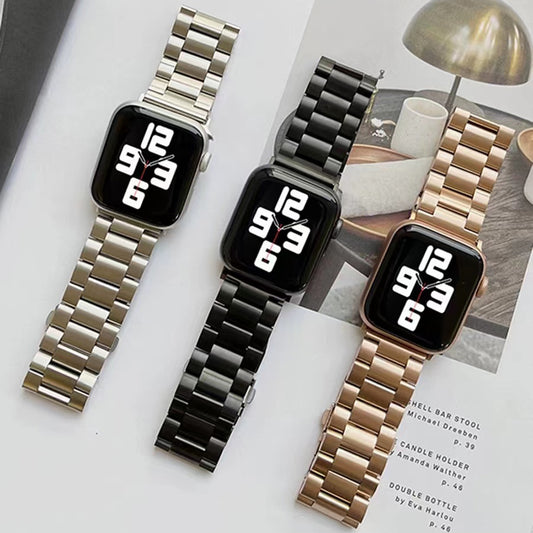 3 Link Stainless Steel Bracelet for Apple Watch - Rose Gold