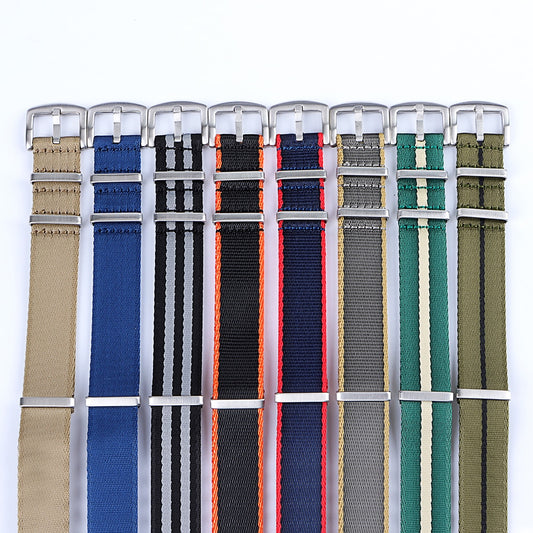 Seatbelt Universal Nylon Strap - Gray Deep Blue / 18mm / 20mm / 22mm