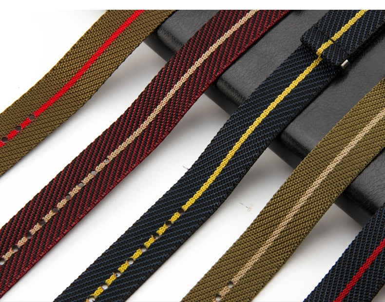 Premium Adjustable Universal Nylon Strap - Blue / 20mm / 22mm