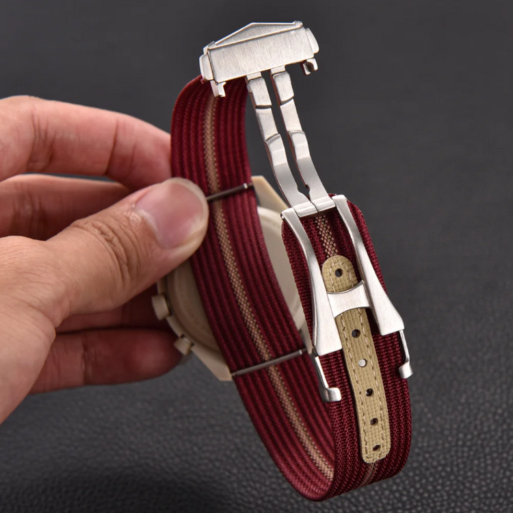 Executive Nylon Deployant Clasp Strap