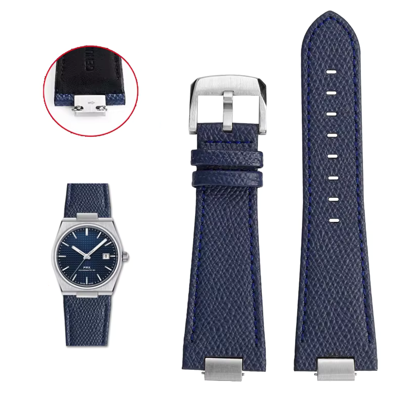Premium Leather Quick Release Strap For Tissot PRX (40mm) - Blue