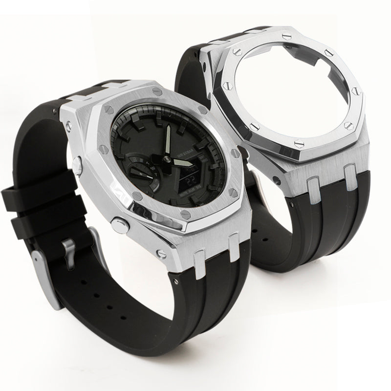 Casioak AP Rubber Strap Modification Kit for Casio GA2100 - White