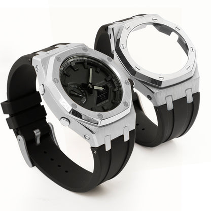 Casioak AP Rubber Strap Modification Kit for Casio GA2100 - White