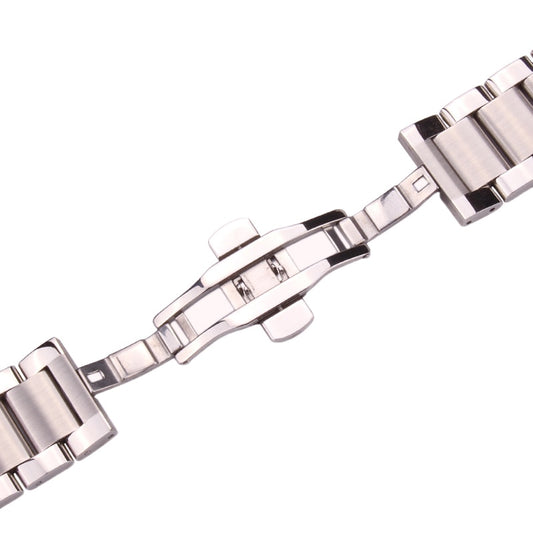 Butterfly Clasp Stainless Steel Universal Bracelet - Middle Brushed / 18mm / 20mm / 22mm