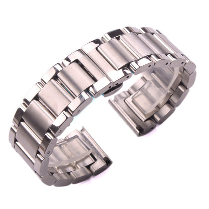 Butterfly Clasp Stainless Steel Universal Bracelet - Middle Brushed / 18mm / 20mm / 22mm