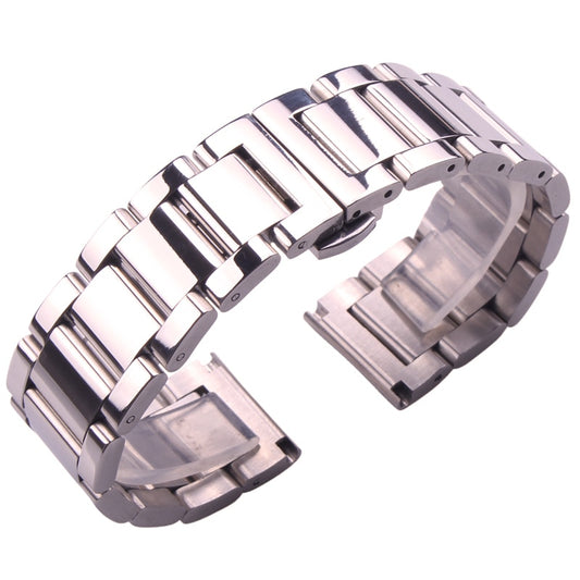 Butterfly Clasp Stainless Steel Universal Bracelet - Polished / 18mm / 20mm / 22mm
