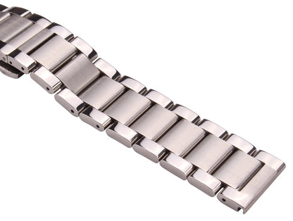 Butterfly Clasp Stainless Steel Universal Bracelet - Middle Brushed / 18mm / 20mm / 22mm