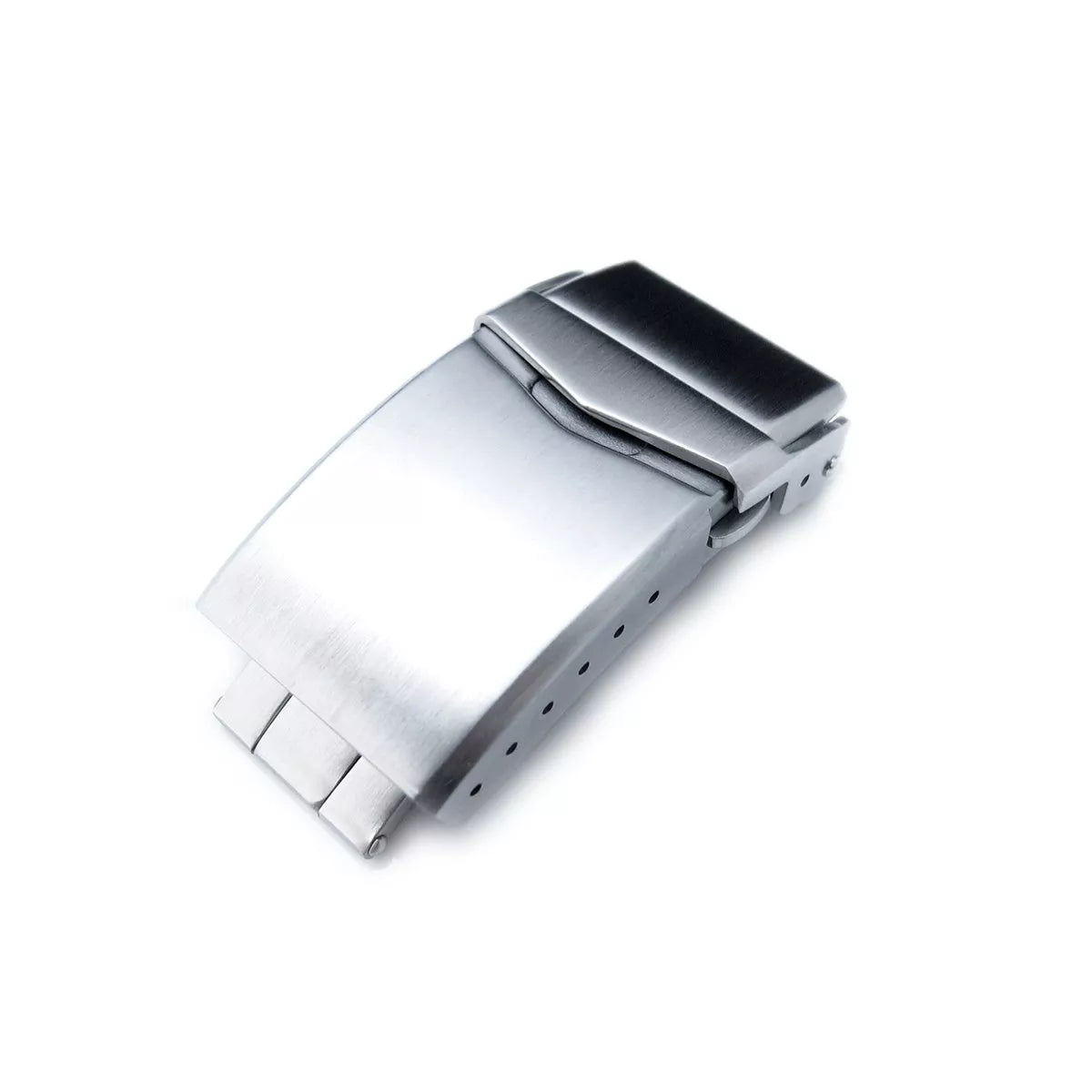 Brushed Stainless Steel Universal Watch Clasp - Silver / 18mm / 20mm / 22mm