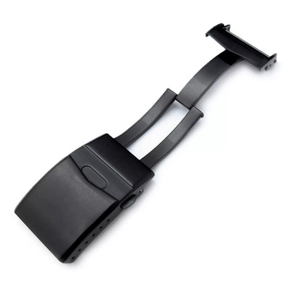 Brushed Stainless Steel Universal Watch Clasp - Black / 18mm / 20mm / 22mm