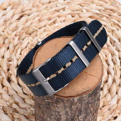 Premium Smooth Universal Nylon Strap - Black Blue Khaki / 20mm / 22mm