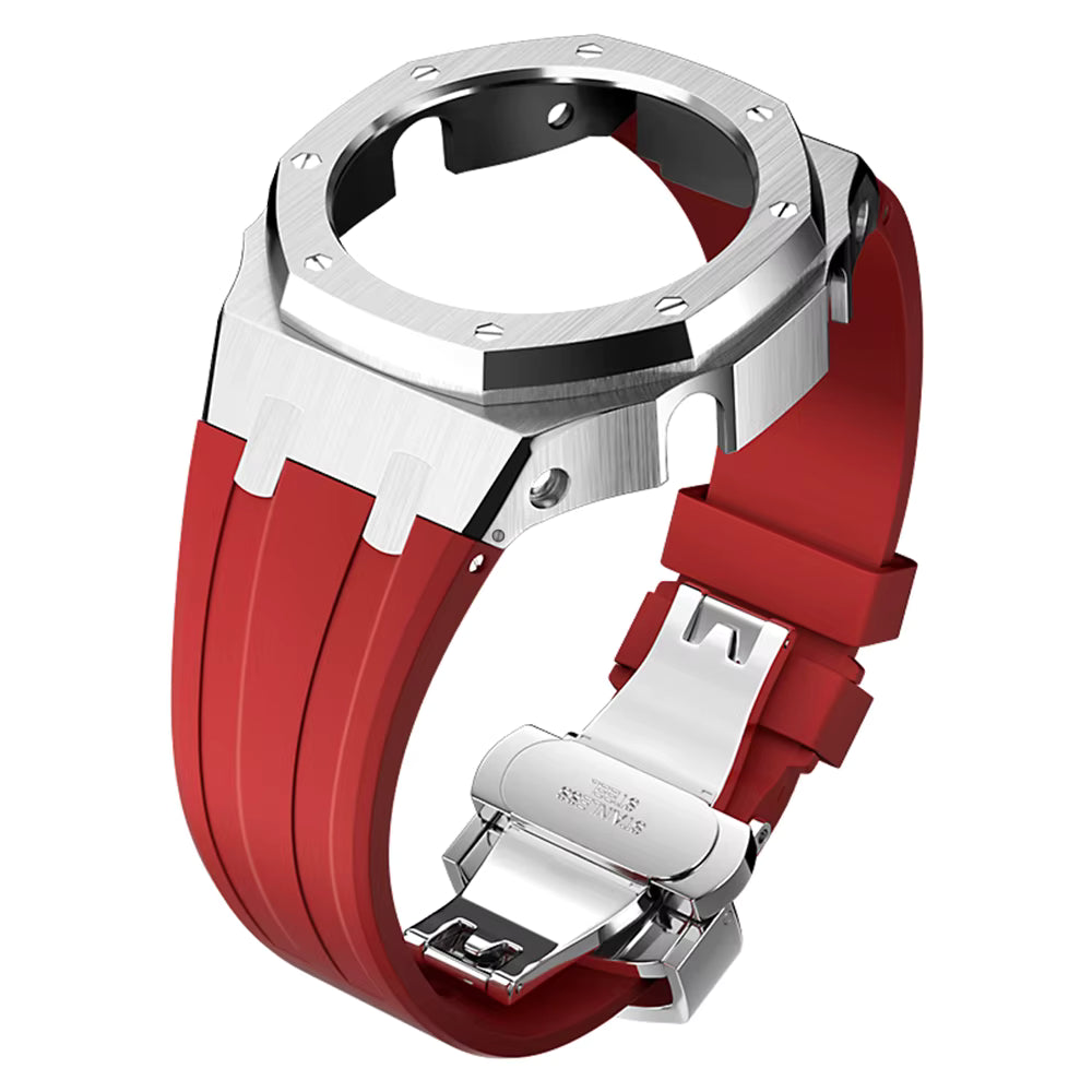 Casioak AP Rubber Strap Modification Kit for Casio GA2100 - Red