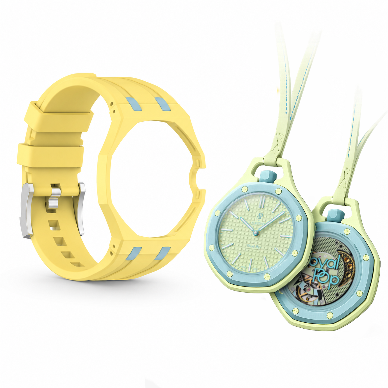 Swatch x AP Royal POP Rubber Strap Case Kit - Yellow (3H/12H)