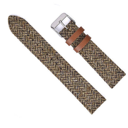 Wool Weave Two Piece Universal Watch Strap - Khaki / 18mm / 20mm / 22mm
