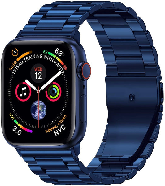 3 Link Stainless Steel Bracelet for Apple Watch - Blue