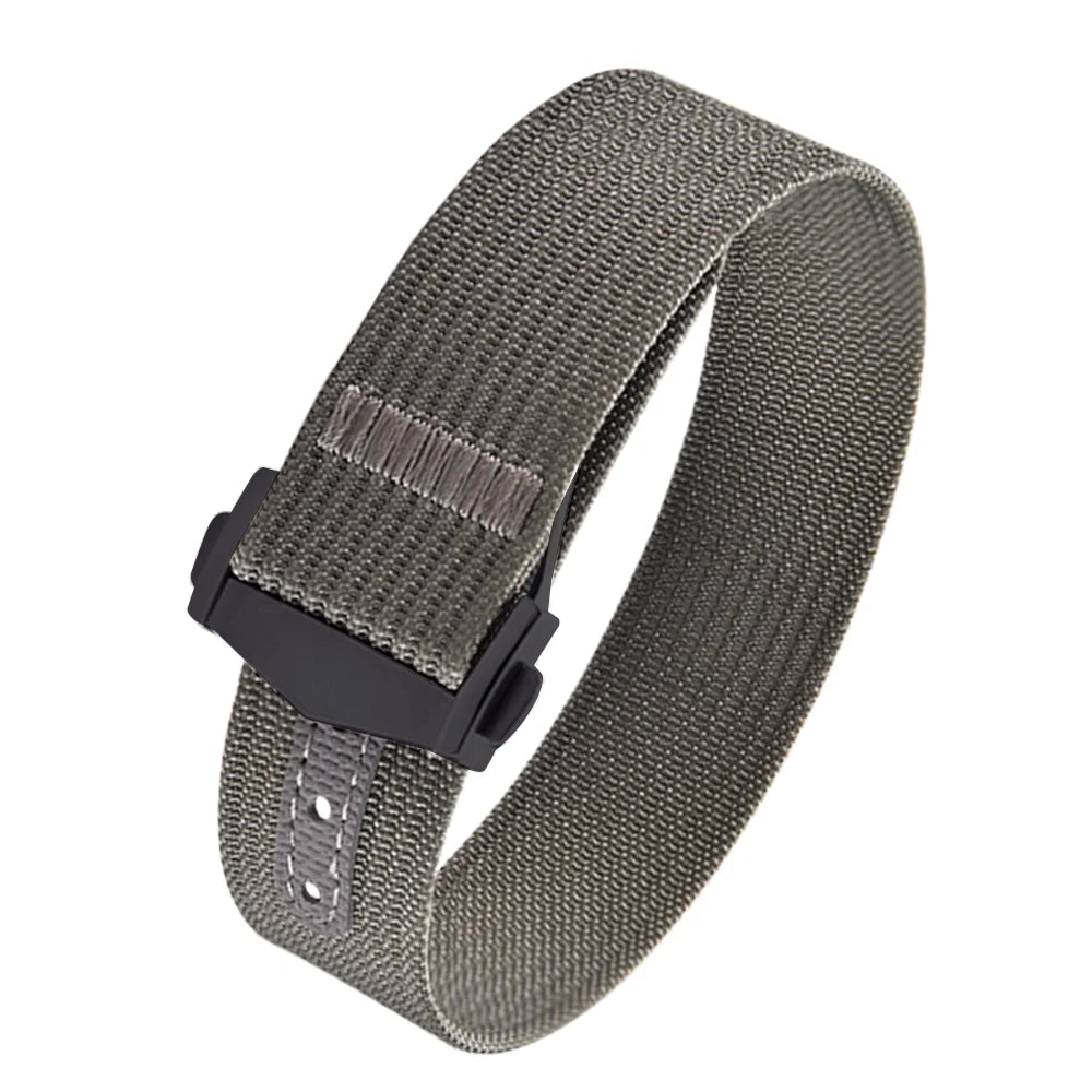 Executive Deployant Clasp Nylon Strap - Gray / 18mm / 20mm / 22mm
