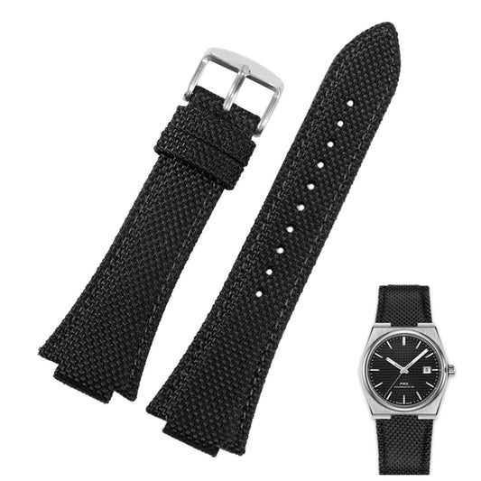 Canvas Strap For Tissot PRX (40mm) - Black