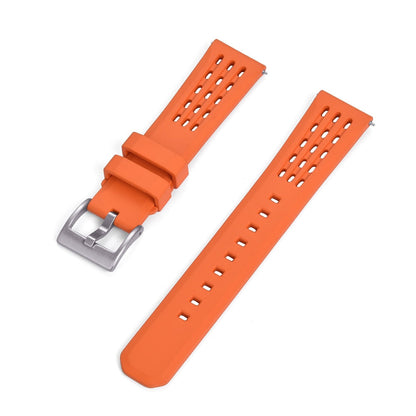 Premium Quick Release FKM Rubber Universal Watch Strap - Orange / 20mm / 22mm