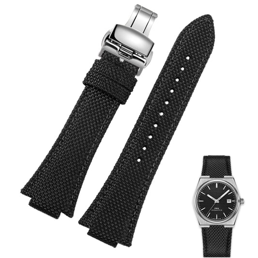 Canvas Strap For Tissot PRX (40mm) - Black