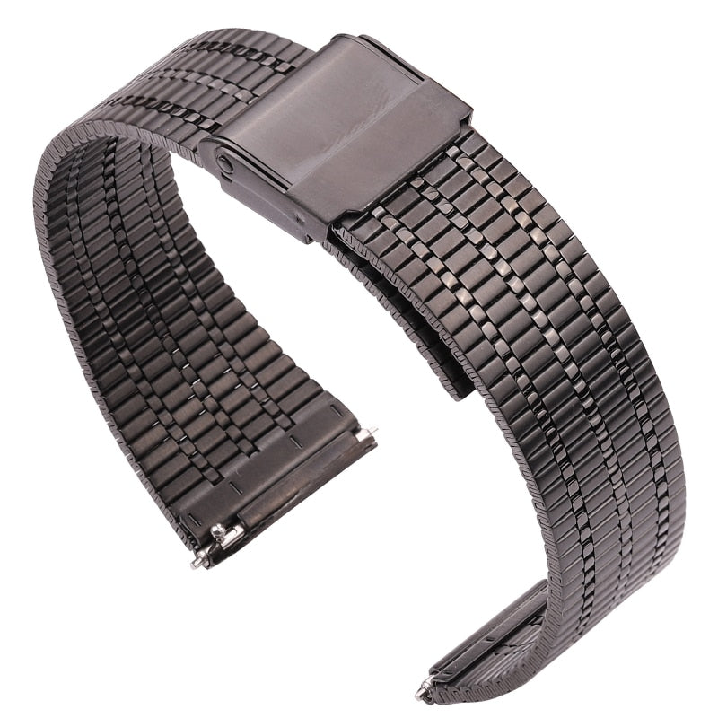 Retro Stainless Steel Universal Watch Bracelet - Silver / 20mm / 22mm