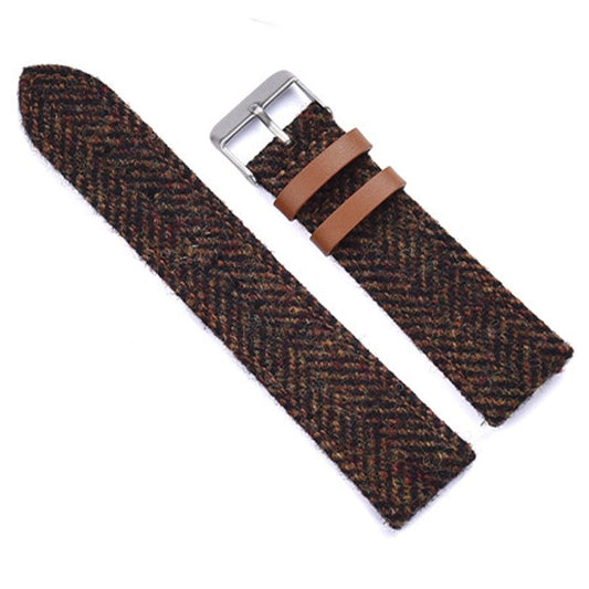 Wool Weave Two Piece Universal Watch Strap - Brown / 18mm / 20mm / 22mm