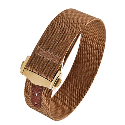 Executive Deployant Clasp Nylon Strap - Brown / 18mm / 20mm / 22mm