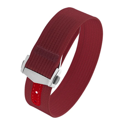 Executive Deployant Clasp Nylon Strap - Red / 18mm / 20mm / 22mm