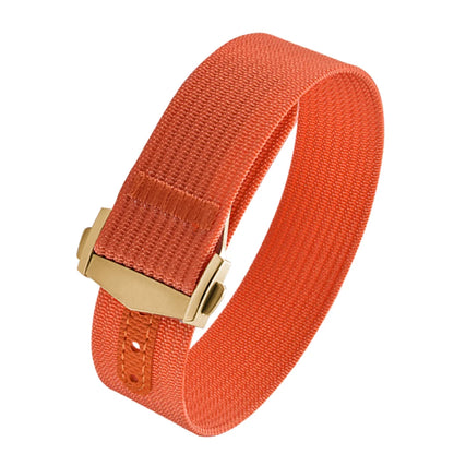 Executive Deployant Clasp Nylon Strap - Orange / 18mm / 20mm / 22mm