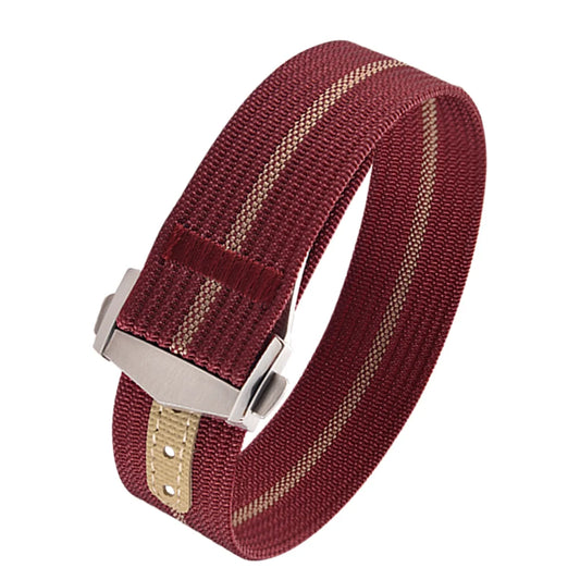 Executive Deployant Clasp Nylon Strap - Red Khaki / 18mm / 20mm / 22mm