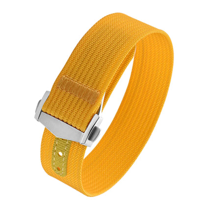 Executive Deployant Clasp Nylon Strap - Yellow / 18mm / 20mm / 22mm