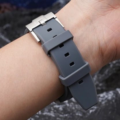 Curved Rubber Watch Strap for Swatch X Blancpain - Blue