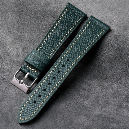 Heritage Epsom Calfskin Leather Strap - Green / 18mm / 19mm / 20mm / 21mm / 22mm
