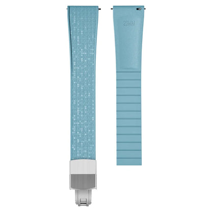 Matrix Cut to Size FKM Rubber Strap - Light Blue 18mm / 19mm / 20mm / 21mm / 22mm