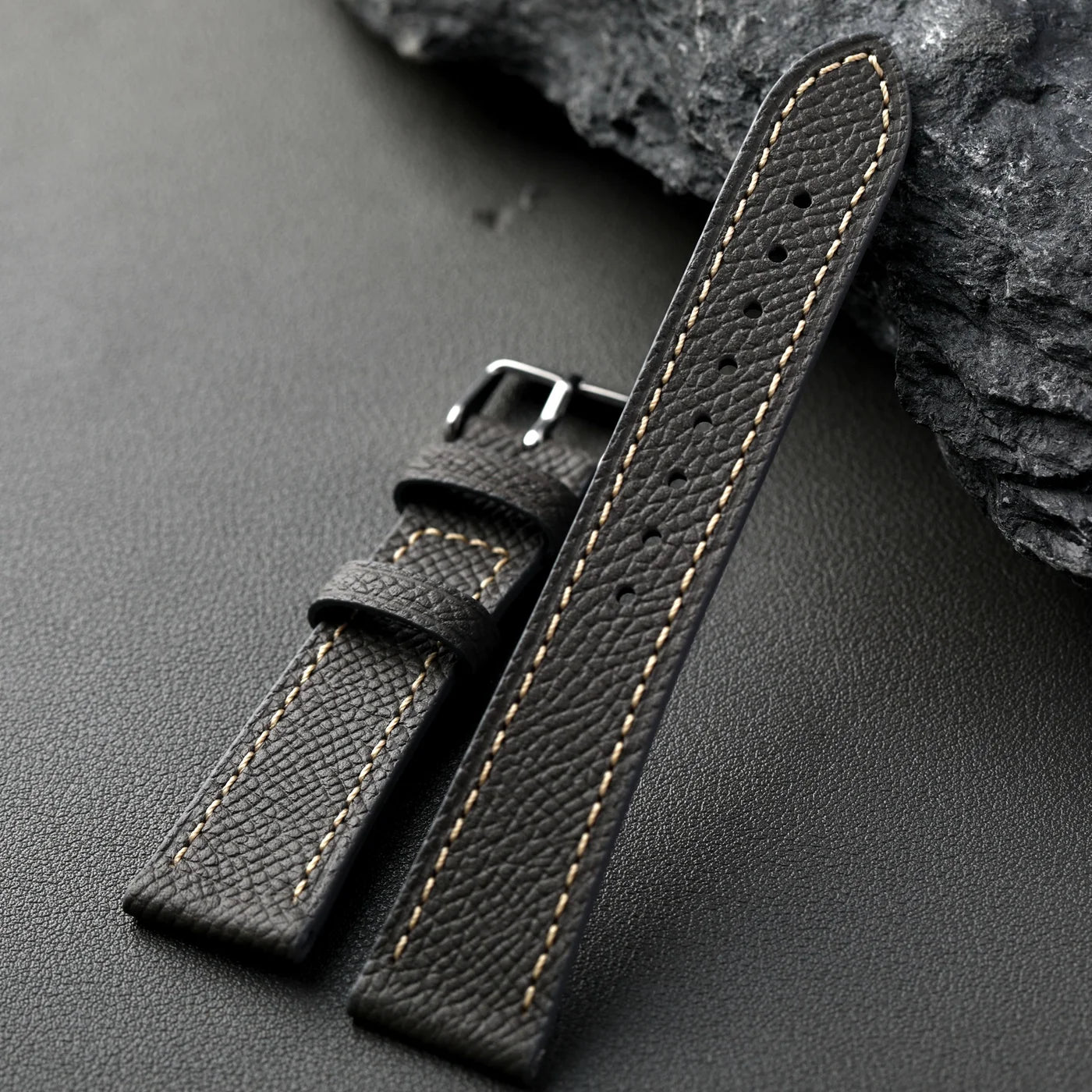 Heritage Epsom Calfskin Leather Strap - Blue / 18mm / 19mm / 20mm / 21mm / 22mm