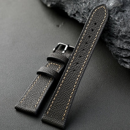 Heritage Epsom Calfskin Leather Strap - Blue / 18mm / 19mm / 20mm / 21mm / 22mm