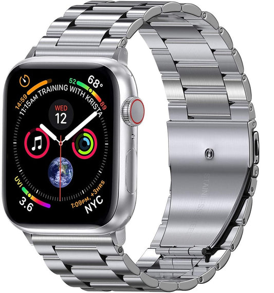 3 Link Stainless Steel Bracelet for Apple Watch - Sliver