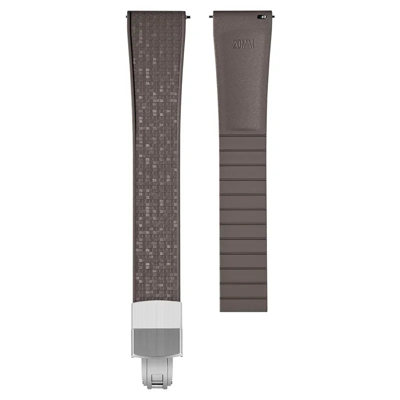 Matrix Cut to Size FKM Rubber Strap - Brown 18mm / 19mm / 20mm / 21mm / 22mm