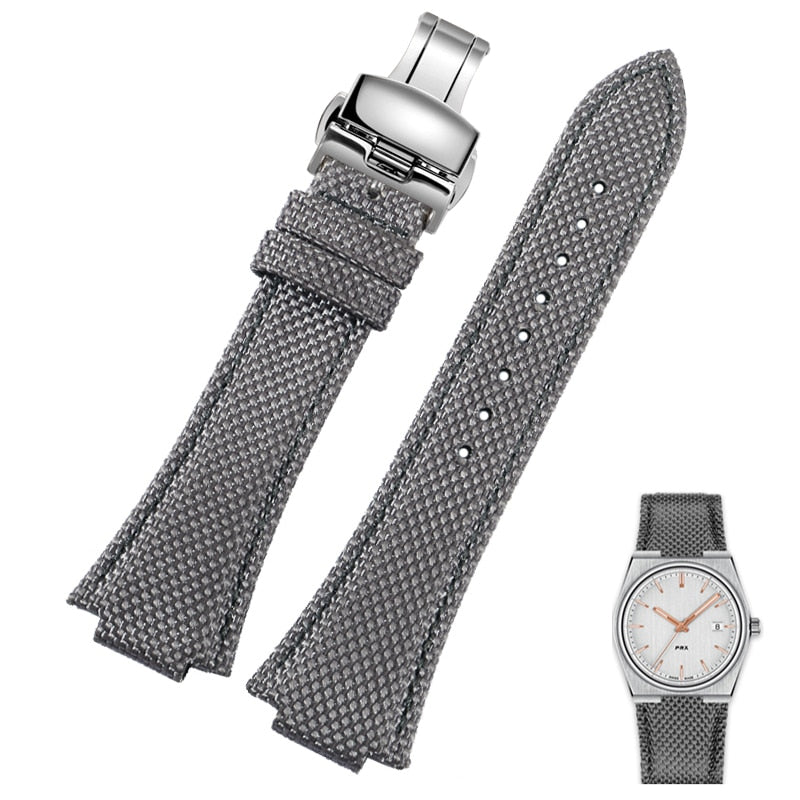 Canvas Strap For Tissot PRX (40mm) - Grey