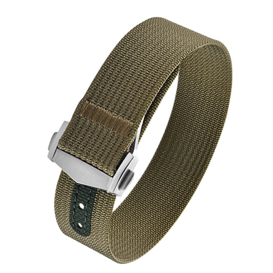 Executive Deployant Clasp Nylon Strap - Green / 18mm / 20mm / 22mm