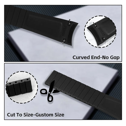 Premium Cut to Size FKM Rubber Strap For Tudor Black Bay 58 - Gray