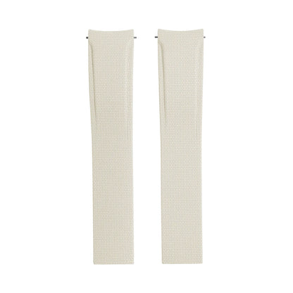 Textile Curved Cut to Size FKM Rubber Strap - Kahki 20mm / 21mm / 22mm