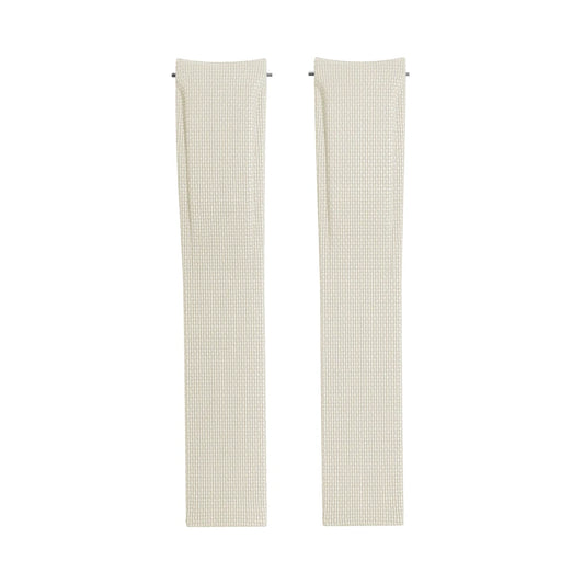 Textile Curved Cut to Size FKM Rubber Strap - Kahki 20mm / 21mm / 22mm