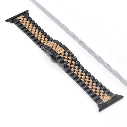 Jubilee Stainless Steel Bracelet for Apple Watch - Black/Rose Gold