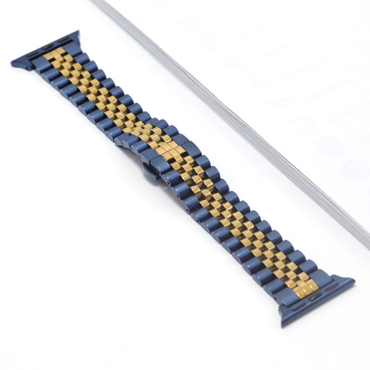Jubilee Stainless Steel Bracelet for Apple Watch - Blue/Gold