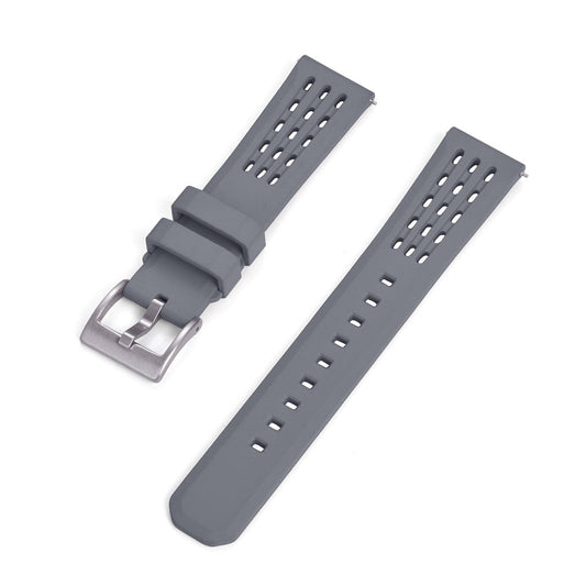 Premium Quick Release FKM Rubber Universal Watch Strap - Gray / 20mm / 22mm
