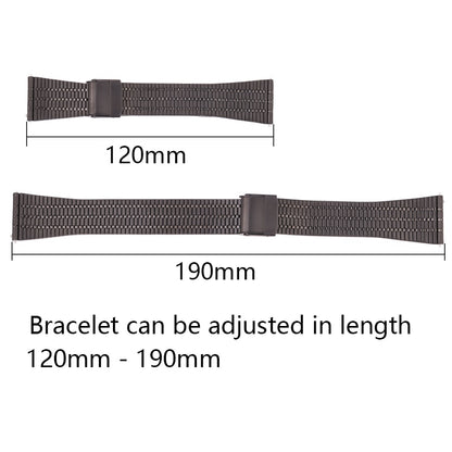 Retro Stainless Steel Universal Watch Bracelet - Silver / 20mm / 22mm